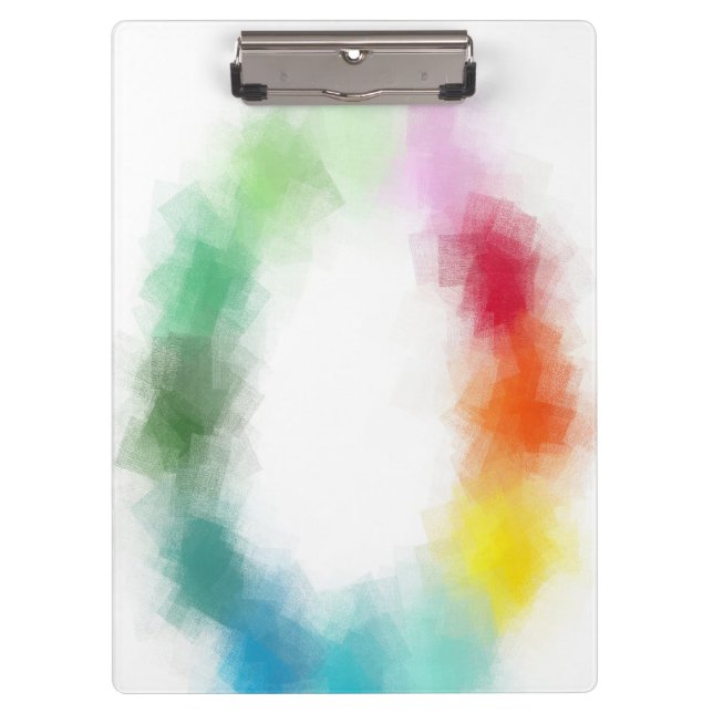 Colourful Abstract Art Custom Modern Trendy Elegan Clipboard (Front)