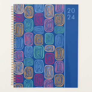 Colourful abstract art doodle planner