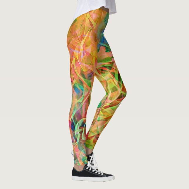 Colourful Abstract Art Leggings (Right)
