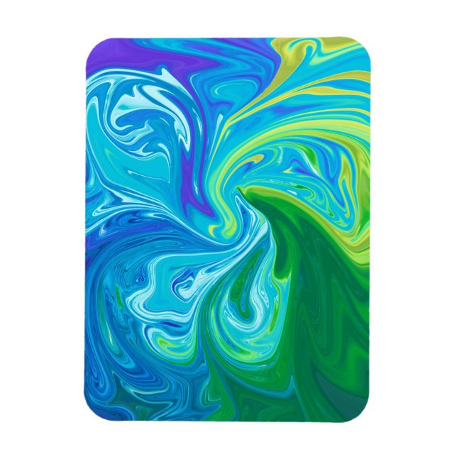 Colourful abstract art magnet (Vertical)
