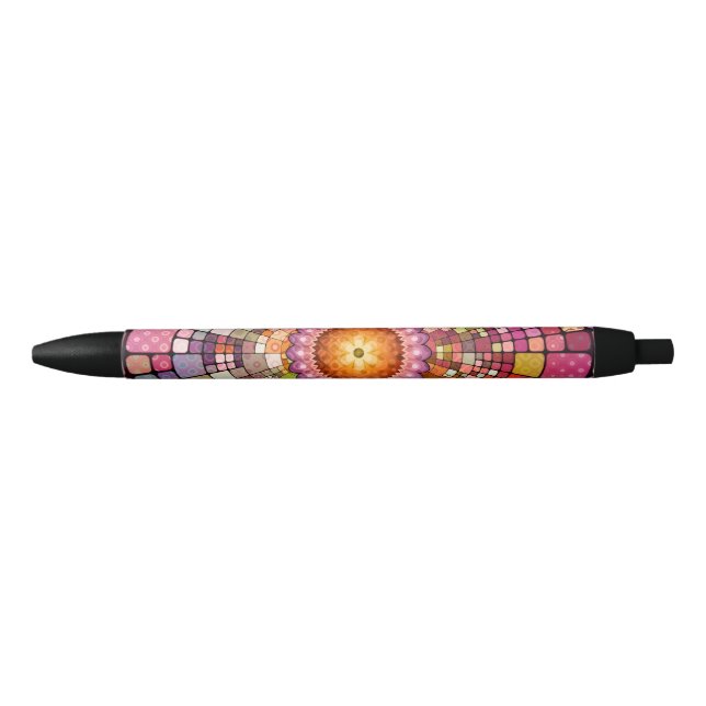 Colourful Abstract Art Mandala Mosaic Pen (Front)