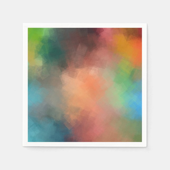 Colourful Abstract Art Modern Elegant Template Napkin (Front)