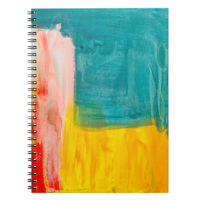 Colourful Abstract Art Painting Background. Modern Notebook (Front)