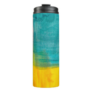 Colourful Abstract Art Painting Background. Modern Thermal Tumbler