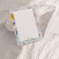 Colourful Abstract Art Personalized Flat Note Card