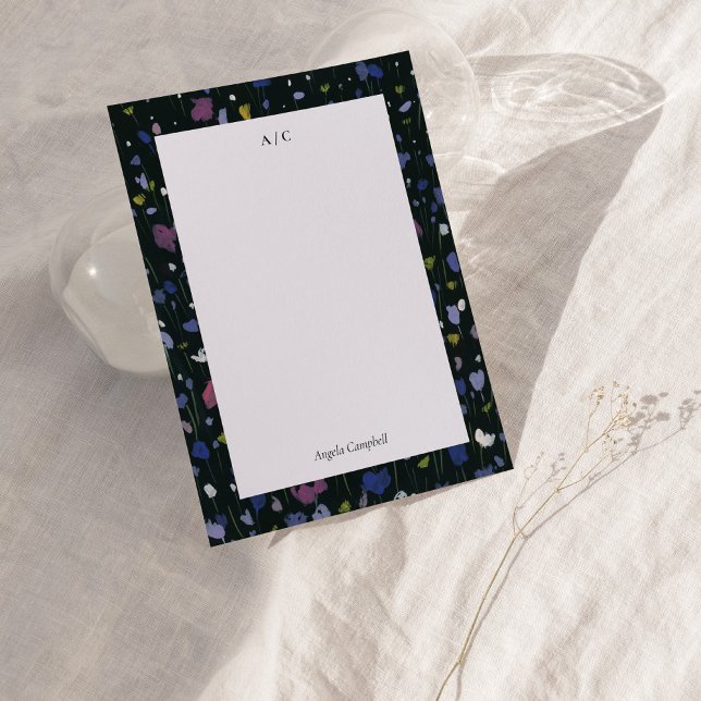 Colourful Abstract Art Personalized Flat Note Card (Creator Uploaded)