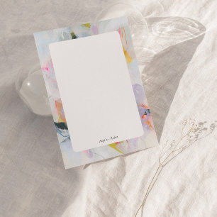 Colourful Abstract Art Personalized Flat Note Card