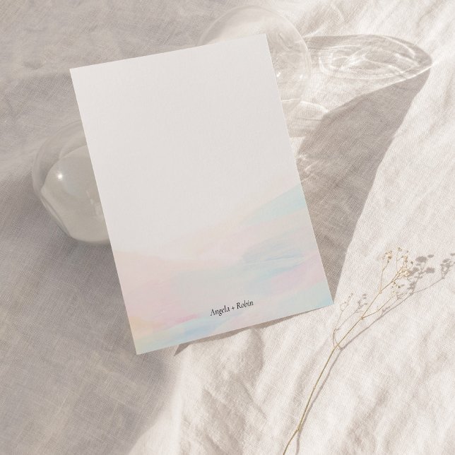 Colourful Abstract Art Personalized Flat Note Card (Creator Uploaded)