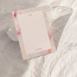 Colourful Abstract Art Personalized Flat Note Card