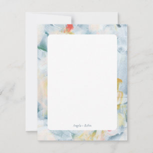 Colourful Abstract Art Personalized Flat Note Card