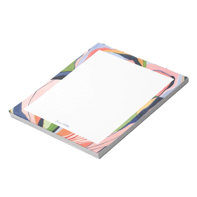 Colourful Abstract Art Personalized  Notepad (Rotated)