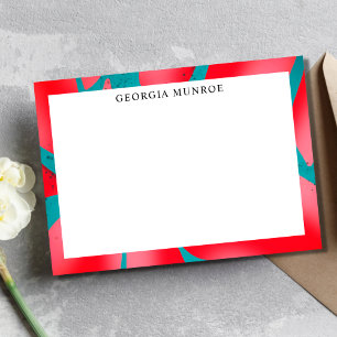 Colourful Abstract Art Personalized Stationery Card