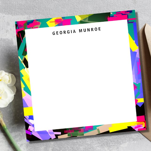 Colourful Abstract Art Personalized Stationery Card (Creator Uploaded)