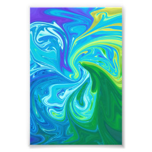 Colourful abstract art photo print
