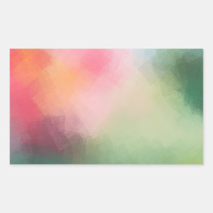 Colourful Abstract Art Pink Red Yellow Blue Blank Sticker