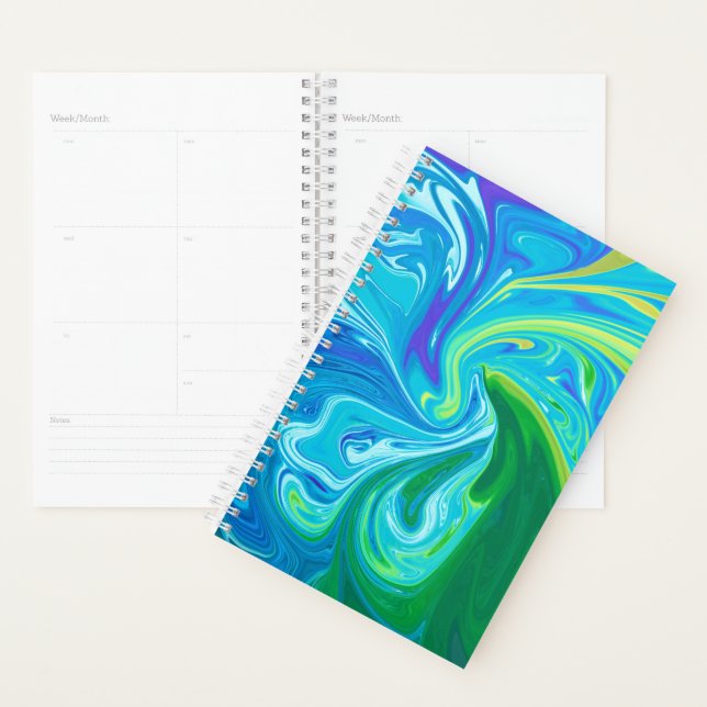 Colourful abstract art planner (Display)