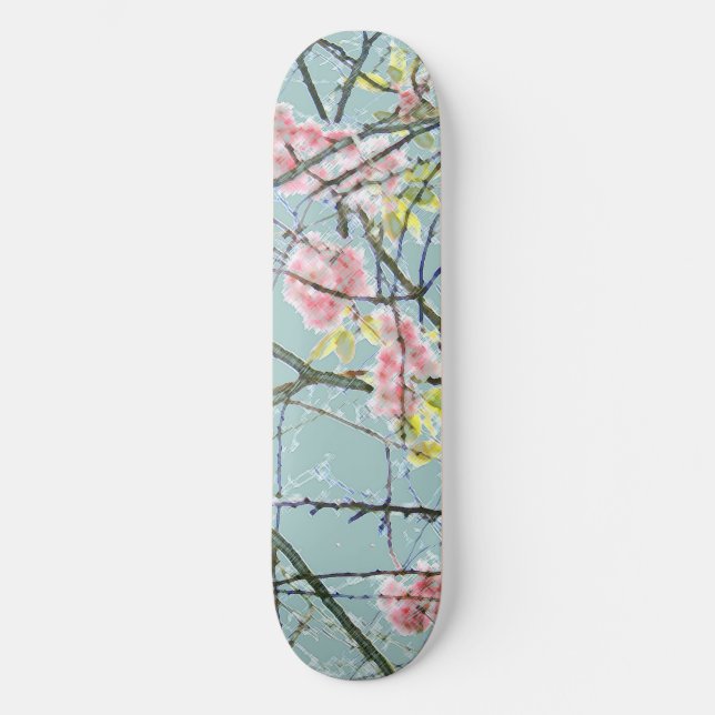 Colourful Abstract Art Print Skateboard (Front)