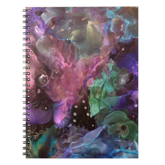Colourful Abstract Art  Space Nebula   Notebook (Front)