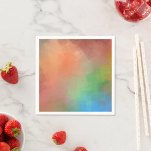 Colourful Abstract Art Template Elegant Modern Napkin