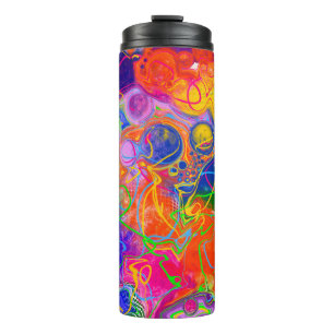 Colourful Abstract Art  Thermal Tumbler