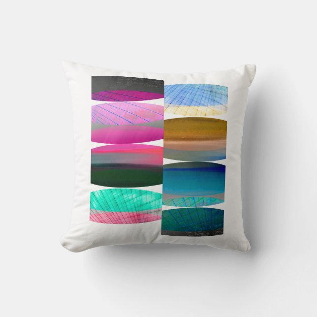 colourful abstract art throw pillow (Front)