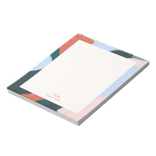 Colourful Abstract Art Unique Personalized Notepad