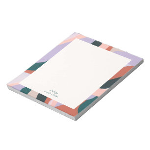 Colourful Abstract Art Unique Personalized Notepad