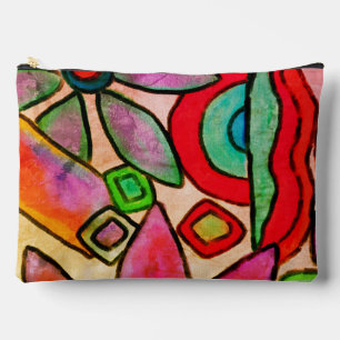 Colourful Abstract Art Zipper Pouch