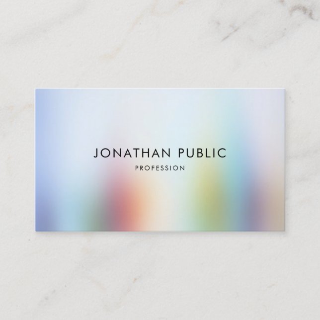 Colourful Abstract Artwork Elegant Modern Template Business Card (Front)