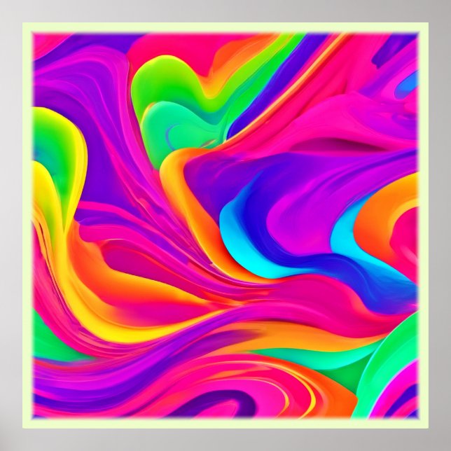 Colourful Abstract Artwork Poster (Front)