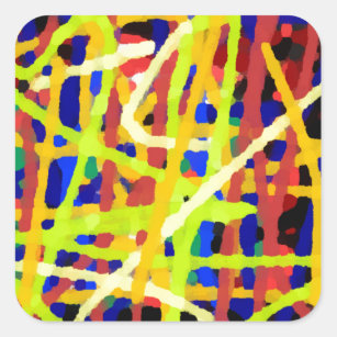 Colourful Abstract Artwork Square Sticker