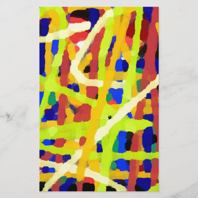 Colourful Abstract Artwork Stationery (Front)