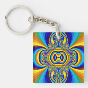Colourful Abstract Background-14334 Keychain