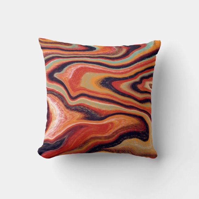 Colourful abstract background is made in the techn throw pillow (Front)