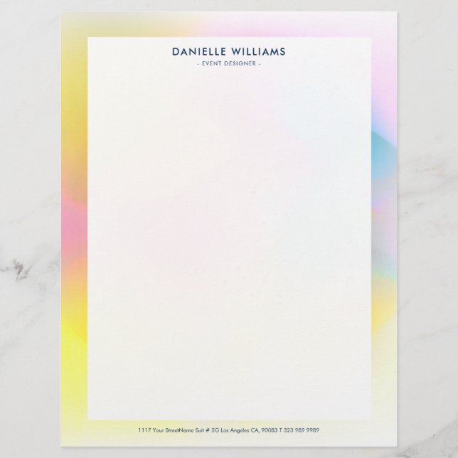 Colourful abstract background letterhead (Front)