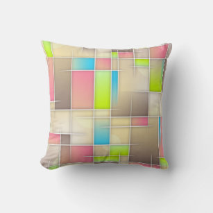 Colourful Abstract Background Modern Grid Throw Pillow