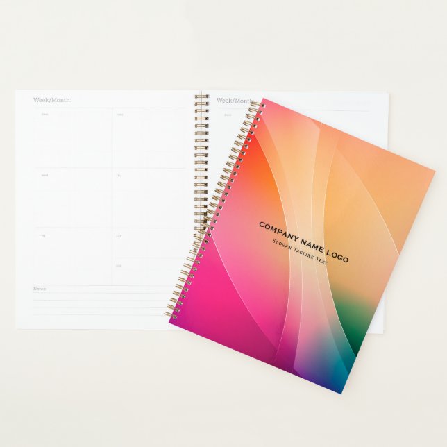 Colourful abstract background notebook planner (Display)
