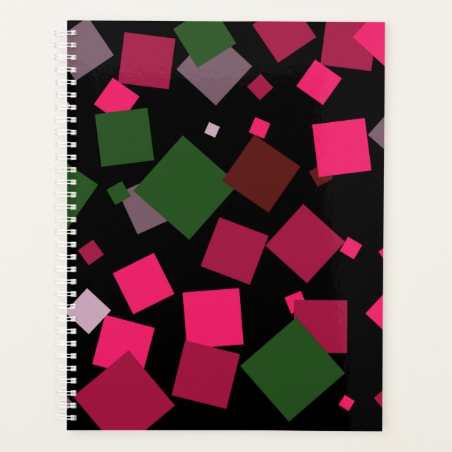 Colourful abstract background planner (Front)