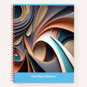 Colourful Abstract Background  Spiral Notebook
