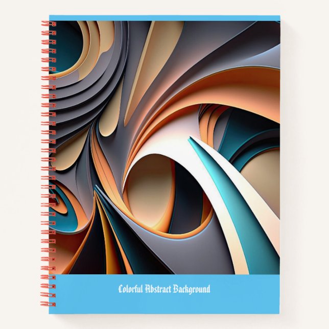 Colourful Abstract Background  Spiral Notebook (Front)