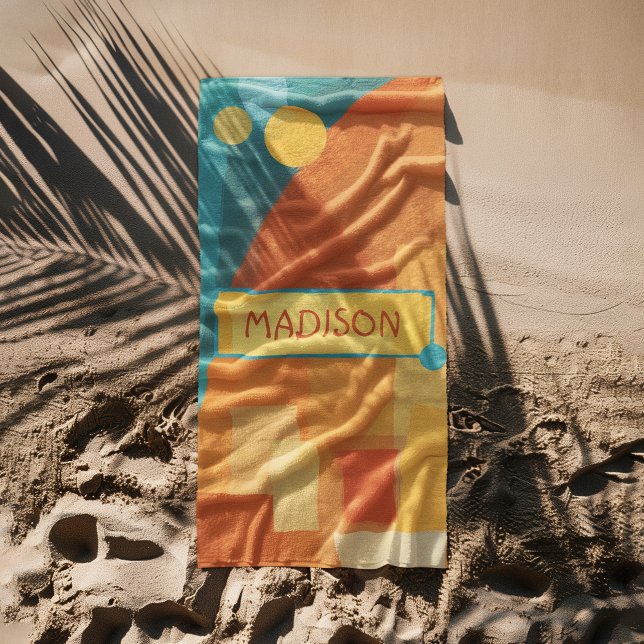 colourful abstract background with geometric beach towel (Creator Uploaded)