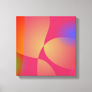 Colourful Abstract Backgrounds with Circles, Lines Canvas Print