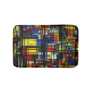 Colourful Abstract Bath Mat