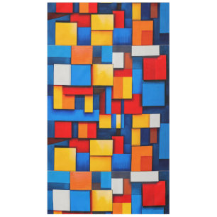 Colourful abstract blocks tablecloth