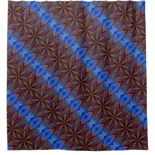 Colourful Abstract Blue And Gold Pattern  (Front)