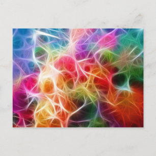 Colourful Abstract Bokeh lighting Electricity Postcard