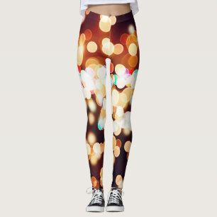 Colourful Abstract Bokeh Texture Leggings