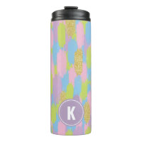 Colourful Abstract Brushstrokes  Pattern Monogram