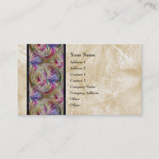 Colourful Abstract Bubble Pattern Ribbon Border Business Card