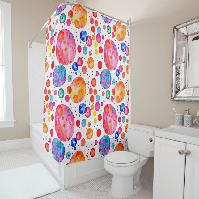 Colourful Abstract Bubbles Watercolor  (In Situ)
